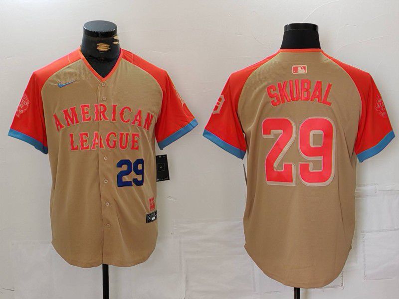 Men Detroit Tigers #29 Skubal Brown All star 2024 Nike MLB Jersey style 3